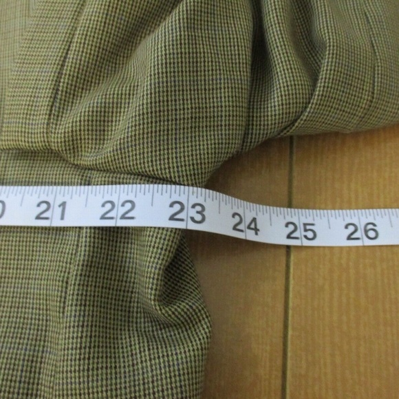 Chaps Ralph Lauren Sport Coat Men 46R 100% Wool Beige Brown Houndstooth 2 Button - Picture 9 of 13